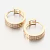 Zlaté náušnice kruhov so zirkónmi PKL22-060