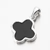 Strieborný prívesok štvorlístok Clover s Onyx PKL-3153