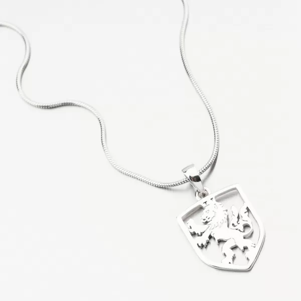 Czech Lion Flag Silver Pendant PKL-3158