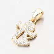 Strieborný prívesok Anjel s zirkónmi PKL-3151