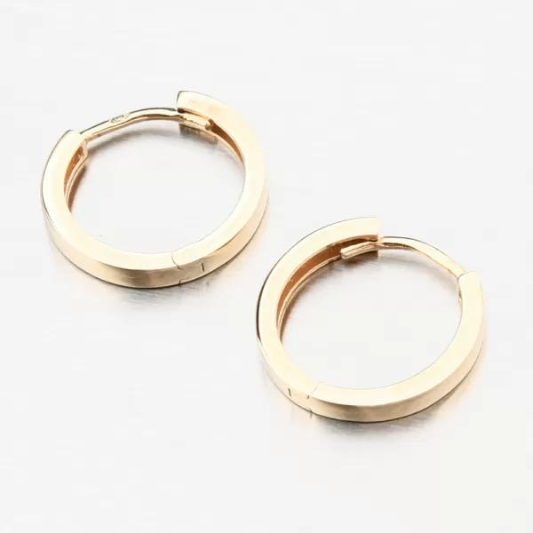 Dámske náušnice žlté zlato 585 kruhov 14 mm PKL22-055