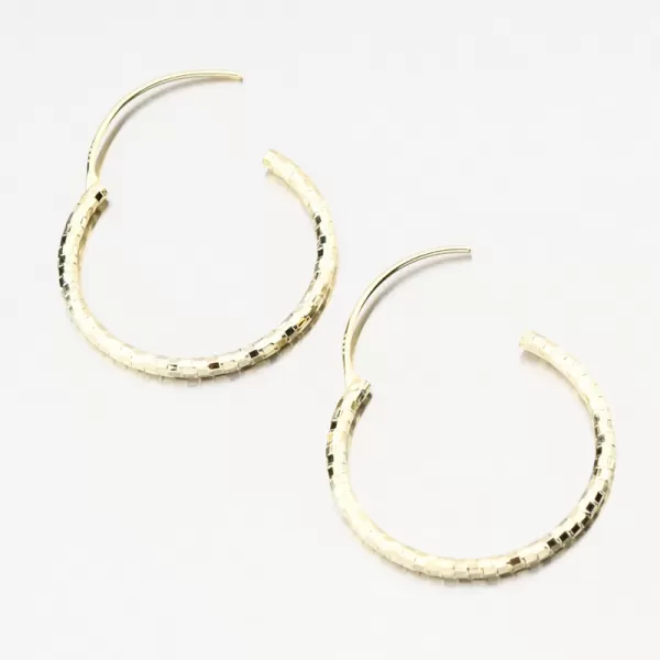 Strieborné kruhy v žltej zlatej farbe 25 mm PKL-2229