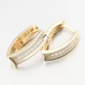 Zlákané strieborné náušnice so zirkónmi PKL-2254