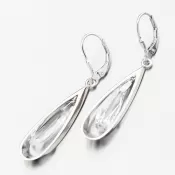 Strieborné náušnice s kryštálom PKL-2266