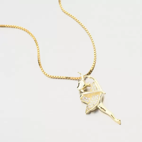 Pozlátené strieborné balerína PKL-3162