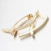 Zlákané strieborné náušnice so zirkónmi PKL-2239