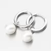 Strieborné kruhy s perlom PKL-2228