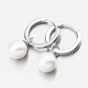 Strieborné kruhy s perlom PKL-2228