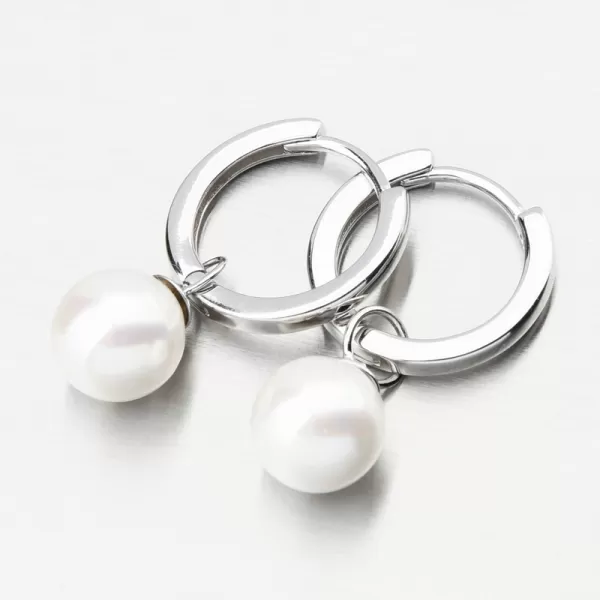 Strieborné kruhy s perlom PKL-2228