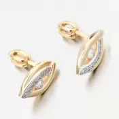 Pozlátené striebro zásahy so zirkónmi PKL-2252