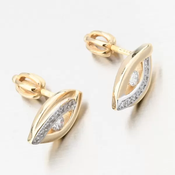 Pozlátené striebro zásahy so zirkónmi PKL-2252