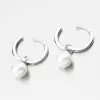 Strieborné kruhy s perlom PKL-2228