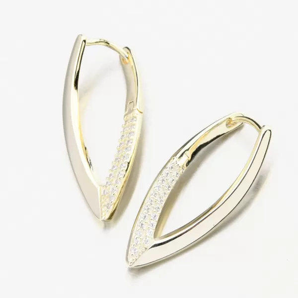 Zlákané strieborné náušnice so zirkónmi PKL-2253