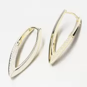 Zlákané strieborné náušnice so zirkónmi PKL-2253